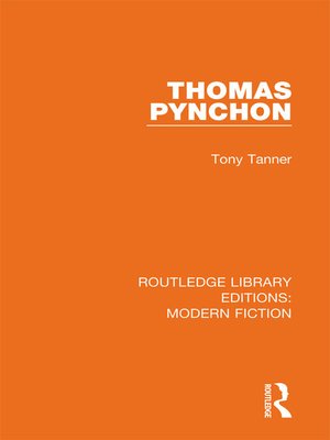 cover image of Thomas Pynchon